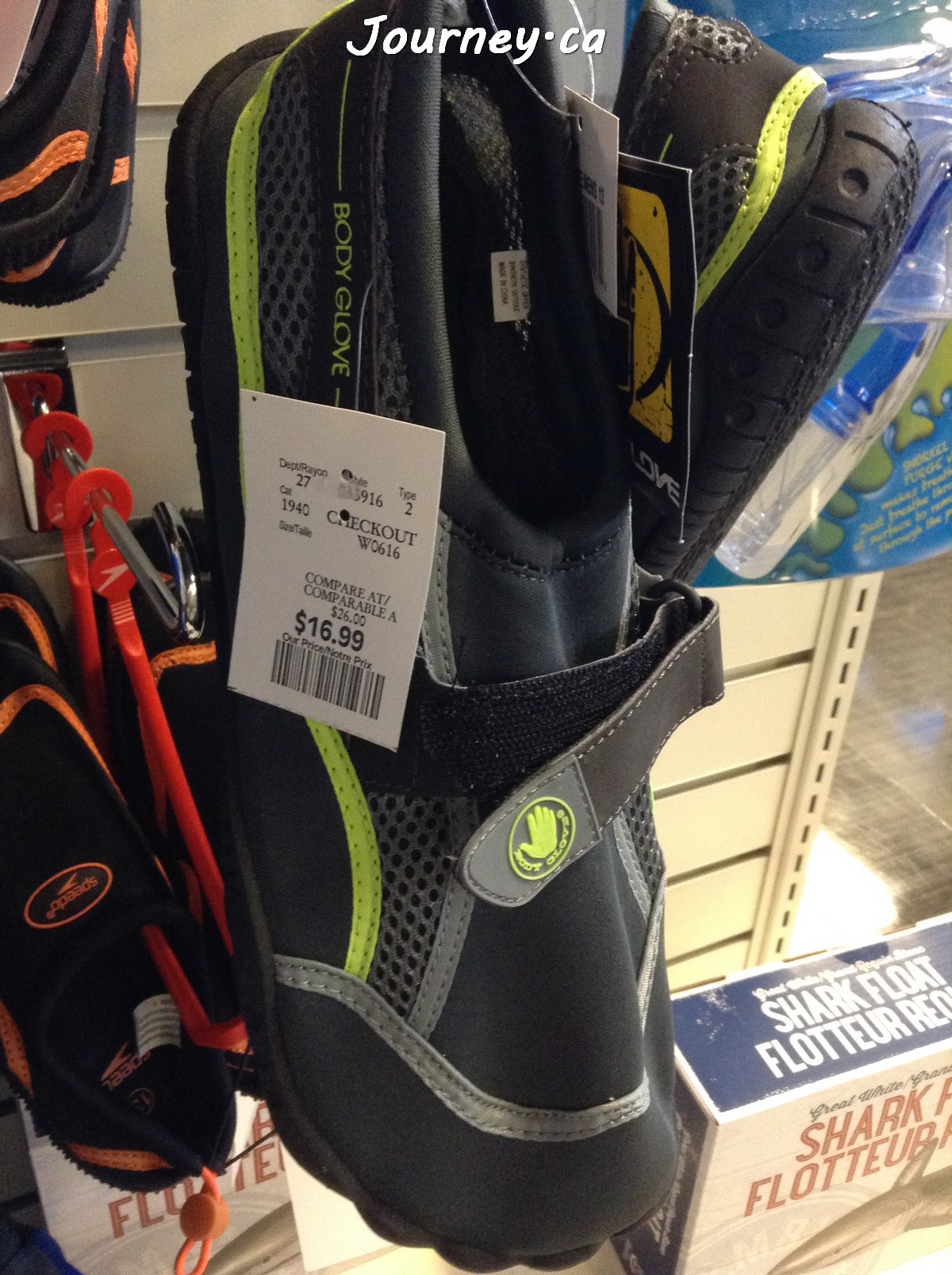 water shoes $16.99